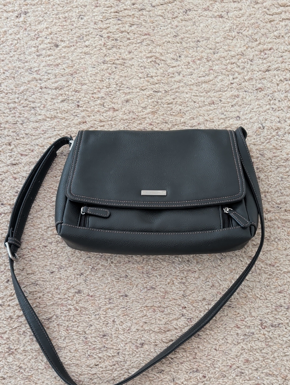 Liz Claiborne Black Flap Crossbody Bag